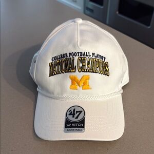 47 White National Champions Cap